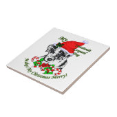 Catahoula Leopard Dog Weihnachten Fliese (Seite)