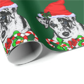 Catahoula Leopard Dog Weihnachten Geschenkpapier (Rolleneckpunkt)