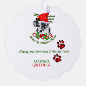 Catahoula Leopard Dog Weihnachten Ornament Karte (Rückseite)