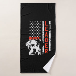 Catahoula Leopard Hund Flag Naturführender Hund Badehandtuch