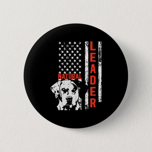 Catahoula Leopard Hund Flag Naturführender Hund Button (Vorderseite)