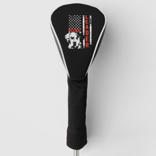 Catahoula Leopard Hund Flag Naturführender Hund Golf Headcover (Vorderseite)