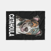 Catahoula Leopard Hund Hunde Liebe Männer Frauen Fleecedecke (Vorderseite (Horizontal))