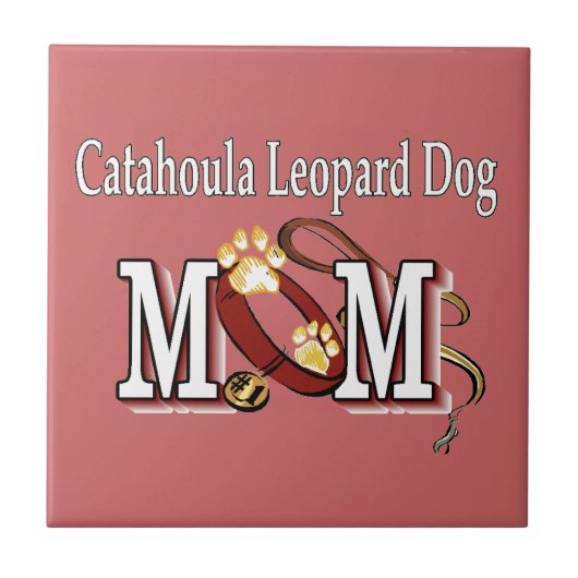 Catahoula Leopard Hund MAMA Fliese (Vorderseite)