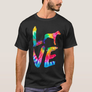Catahoula Leopard Tie Dye Liebe Hundemutter Vater T-Shirt
