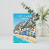 Catalan Bay Village Gibraltar Postkarte (Stehend Vorderseite)