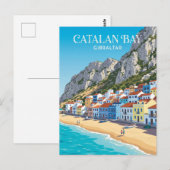 Catalan Bay Village Gibraltar Postkarte (Vorne/Hinten)