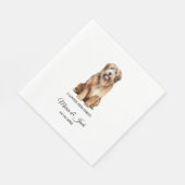 Catalan Sheepdog Pet Cocktail Wedding Serviette (Ecke)