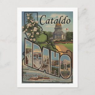 Cataldo, Idaho - Große Briefmarkenszenen Postkarte