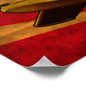 Catalina Flying Sea Flugzeug Retro Poster (Ecke)