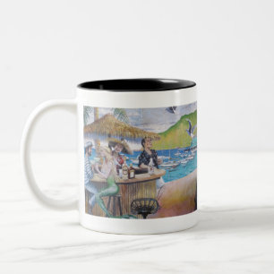 CATALINA-INSEL-KACHELN ZWEIFARBIGE TASSE