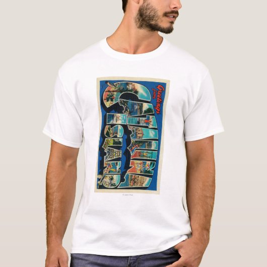 Catalina-Insel, Kalifornien - großer Buchstabe T-Shirt (Vorderseite)