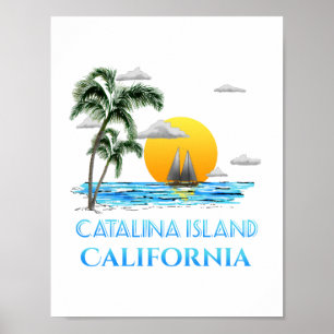 Catalina Insel Kalifornien Segelboot Poster