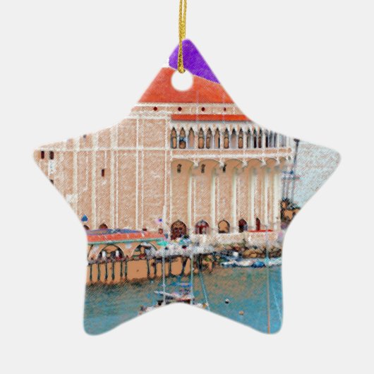 Catalina-Insel Keramik Ornament (Vorne)