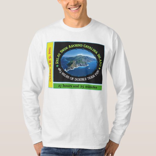 Catalina-Insel-Relaisswim-langes Hülsen-Shirt T-Shirt (Vorderseite)
