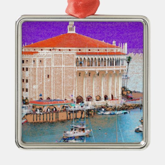 Catalina-Insel Silbernes Ornament (Vorne)