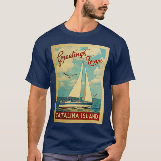 Catalina Insel Vintage Segelboot T-Shirt