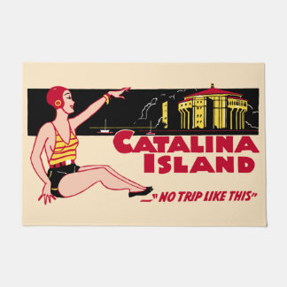 Catalina-Insel-Vintages Kasino-Reise-Plakat Fußmatte