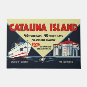 Catalina-Insel-Vintages Kasino-Reise-Plakat Fußmatte