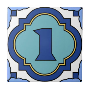 Catalina-Insel-Zahl-Adressen-Fliese 1 Fliese