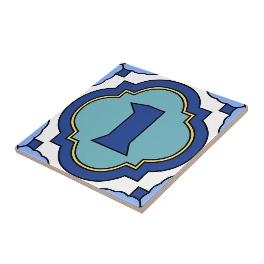 Catalina-Insel-Zahl-Adressen-Fliese 1 Fliese (Seite)