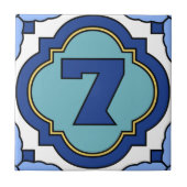 Catalina-Insel-Zahl-Adressen-Fliese 7 Fliese (Vorderseite)