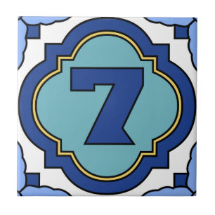 Catalina-Insel-Zahl-Adressen-Fliese 7 Fliese