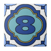 Catalina-Insel-Zahl-Adressen-Fliese 8 Fliese (Vorderseite)