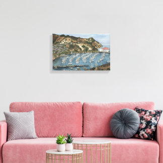 Catalina Island, CA Aquarellmalerei auf Leinwand