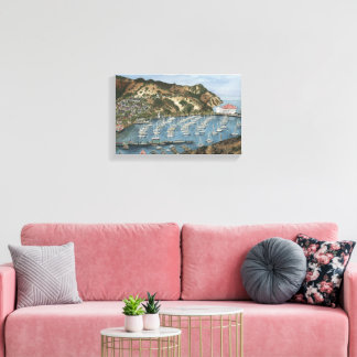 Catalina Island, CA Aquarellmalerei auf Leinwand