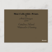 Catalina Island, CA - Mini Collectible Prints Postkarte (Rückseite)