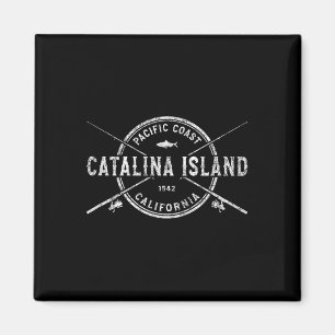 Catalina Island Ca Vintage gekreuzte Angelruten  Magnet