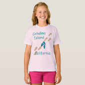 Catalina Island California Flip Flops Girls T T-Shirt (Vorne ganz)