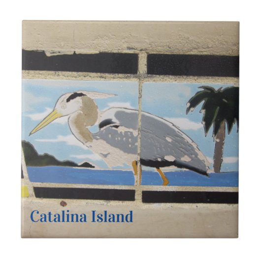 CATALINA ISLAND CERAMIC TILE BIRD OF CATALINA FLIESE (Vorderseite)