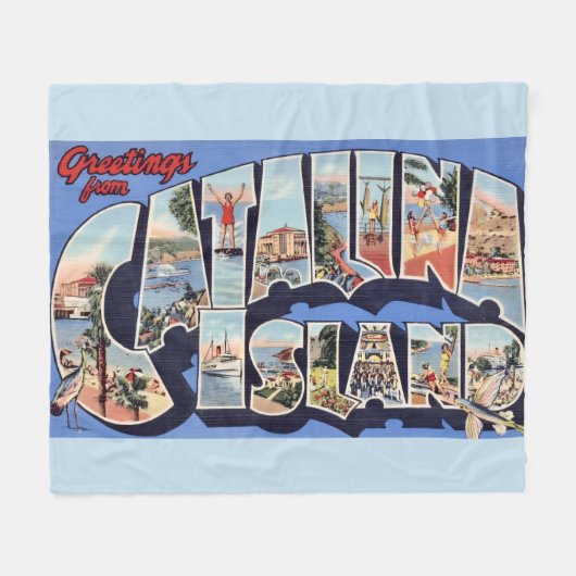 Catalina Island Greeting  Fleecedecke (Vorderseite (Horizontal))