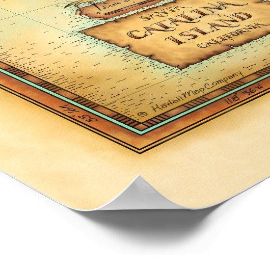 Catalina Island Kalifornien Poster (Ecke)