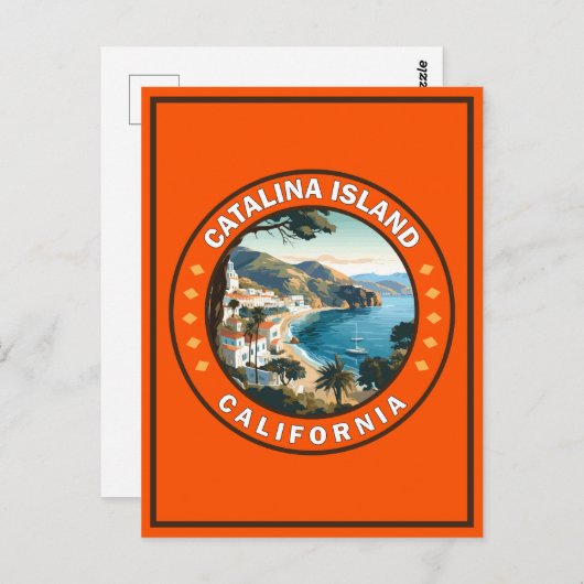 Catalina Island Kalifornien Reisen Kunst, Dichtung Postkarte (Vorne/Hinten)