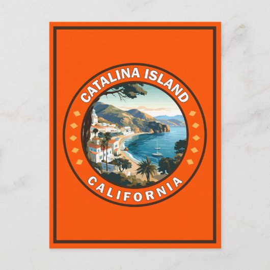 Catalina Island Kalifornien Reisen Kunst, Dichtung Postkarte (Vorderseite)