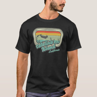 Catalina Island Kalifornien Retro Schnorcheln Und T-Shirt