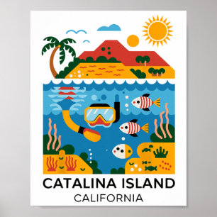 Catalina Island Kalifornien Wandern Poster