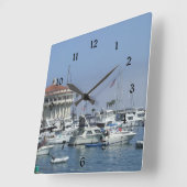 Catalina Island Quadratische Wanduhr (Winkel)