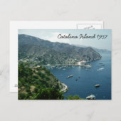 Catalina Island Retro 1957 Historische Sehenswürdi Postkarte (Vorne/Hinten)