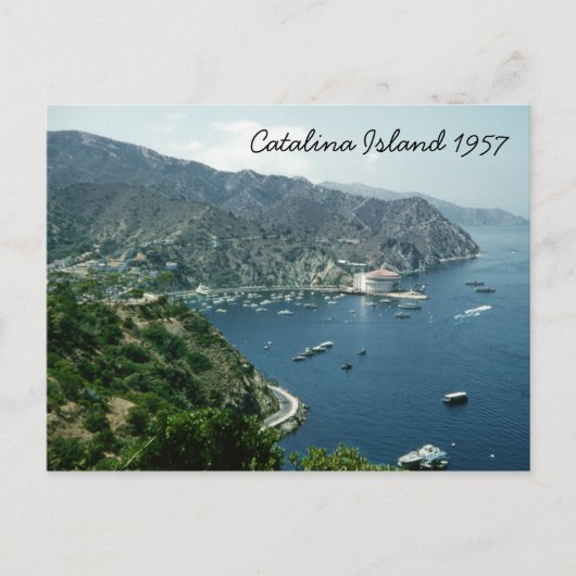 Catalina Island Retro 1957 Historische Sehenswürdi Postkarte (Vorderseite)