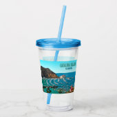 Catalina Island Santa Catalina Vintag Acryltrinkbecher (Rückseite)