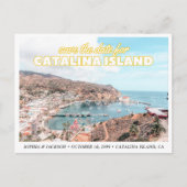 Catalina Island Save the Date Wedding Postcard Postkarte (Vorderseite)