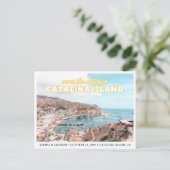 Catalina Island Save the Date Wedding Postcard Postkarte (Stehend Vorderseite)