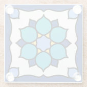 Catalina Island Tile Design Glasuntersetzer (Rückseite)
