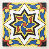 Catalina Island Tile Design Glasuntersetzer (Vorderseite)