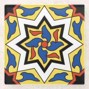 Catalina Island Tile Design Glasuntersetzer