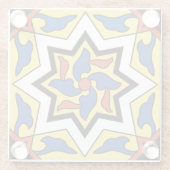 Catalina Island Tile Design Glasuntersetzer (Rückseite)